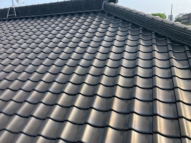 点検を行った瓦屋根